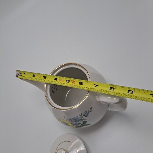 Vintage Ellgreave Genuine Ironstone Floral Teapot With Gold Trim - Picture 3 of 16